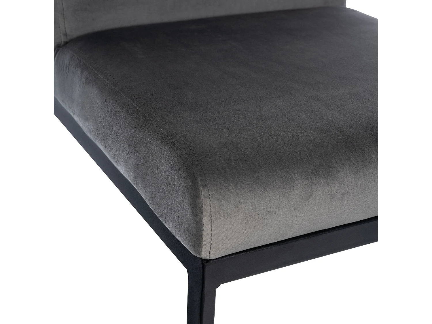 Tabouret de bar - Velours - Gris - Hopewell
