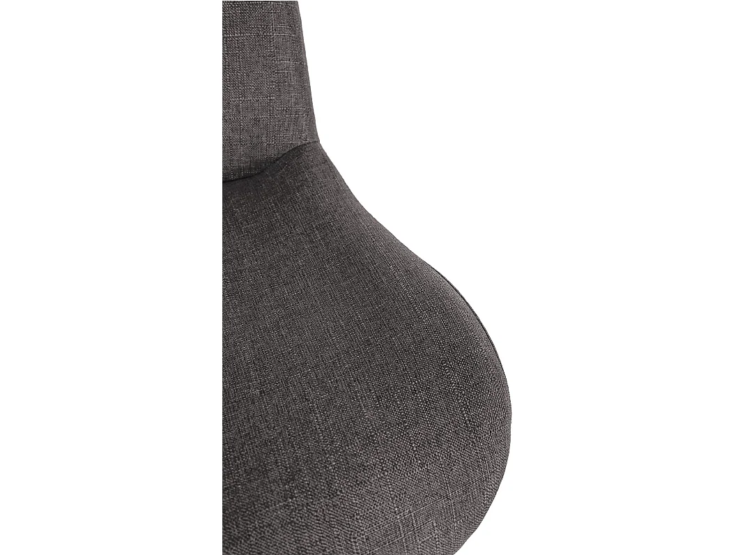 Tabouret de bar - Tissu - Gris foncé - Solon