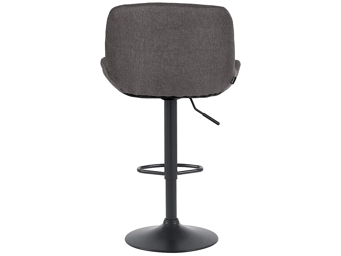 Tabouret de bar - Tissu - Gris foncé - Solon