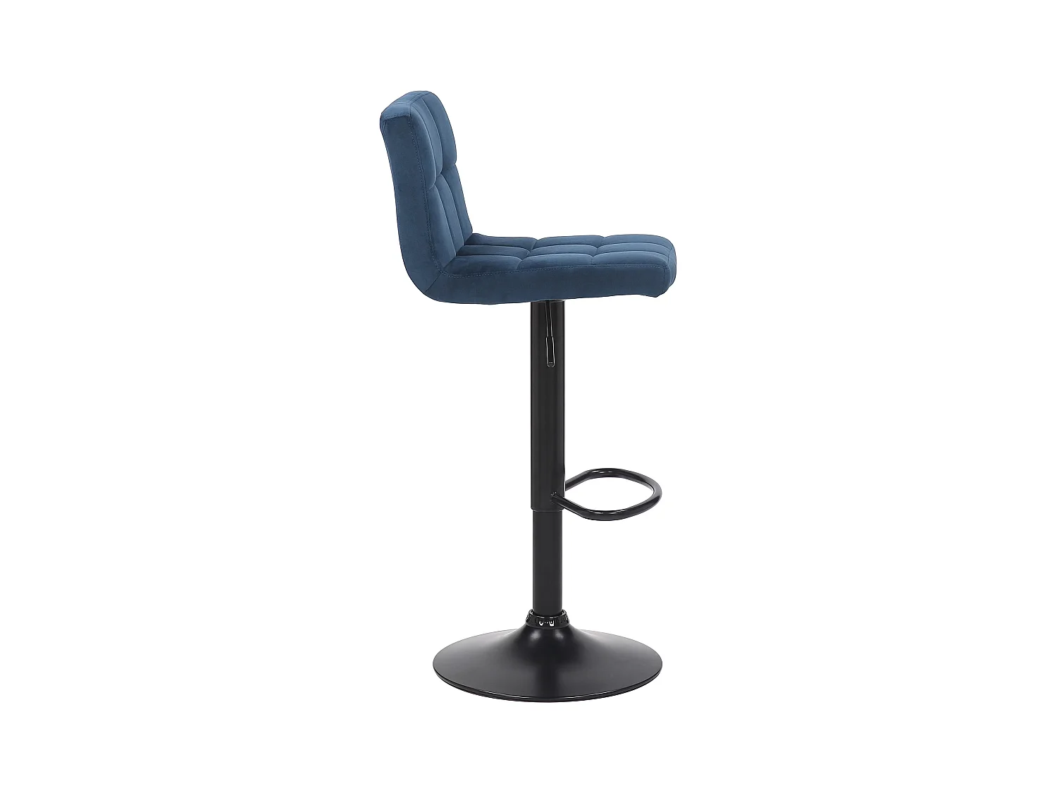 Lot de 4  Tabouret de bar - Velours - Bleu - Feni