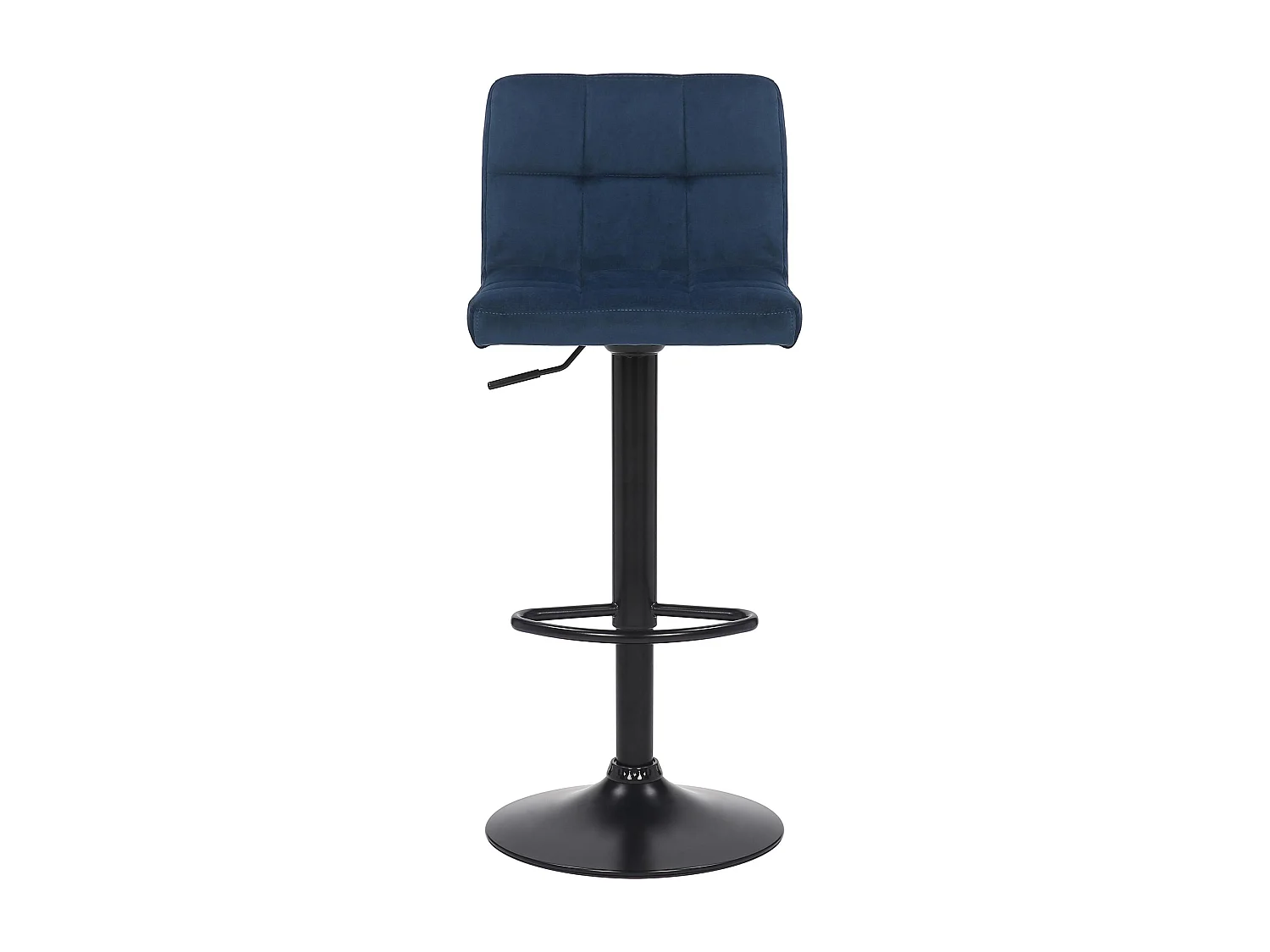 Lot de 4  Tabouret de bar - Velours - Bleu - Feni
