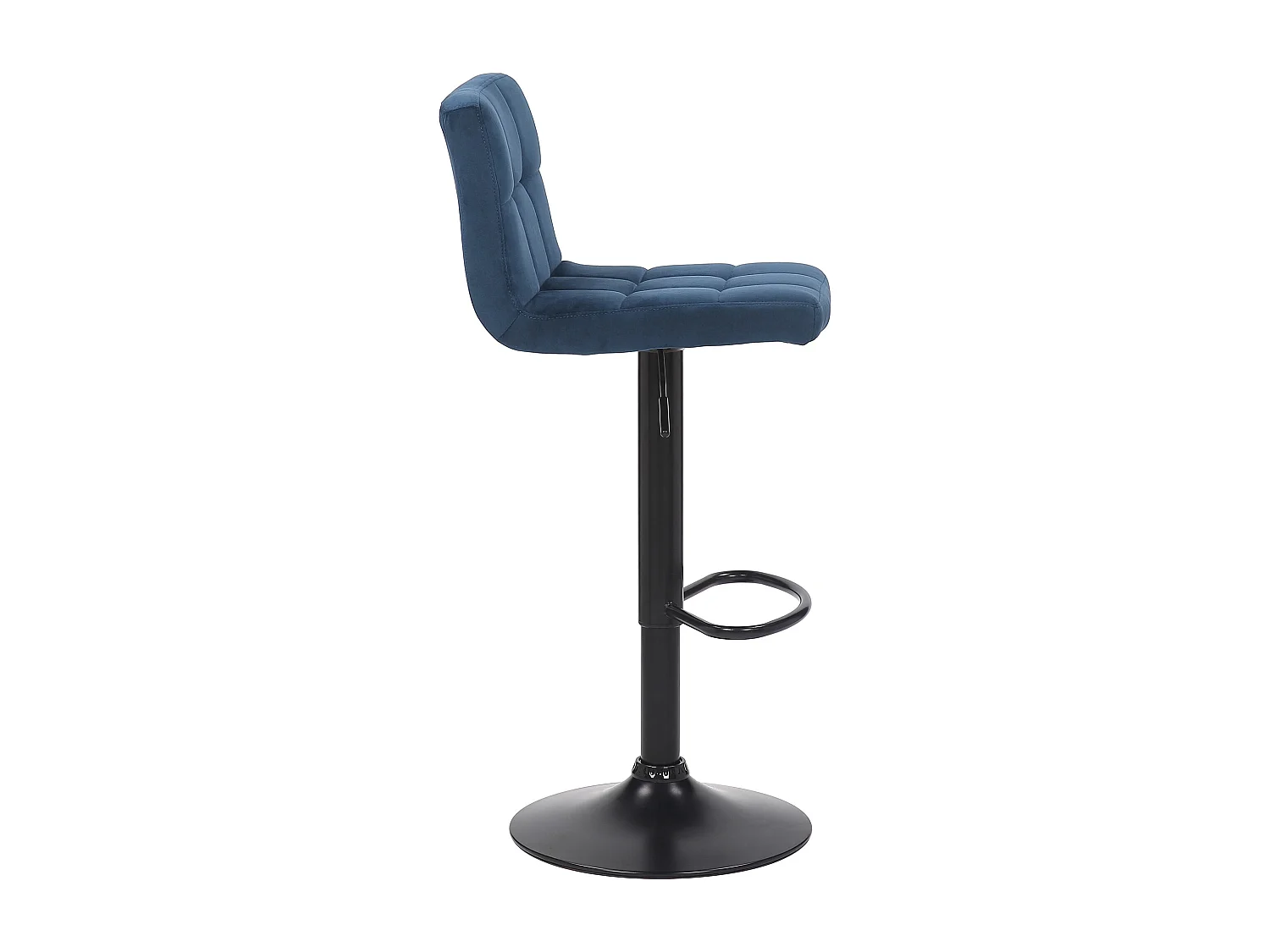 Lot de 4  Tabouret de bar - Velours - Bleu - Feni