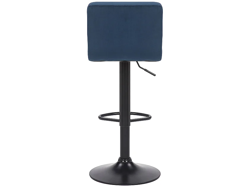 Lot de 4  Tabouret de bar - Velours - Bleu - Feni