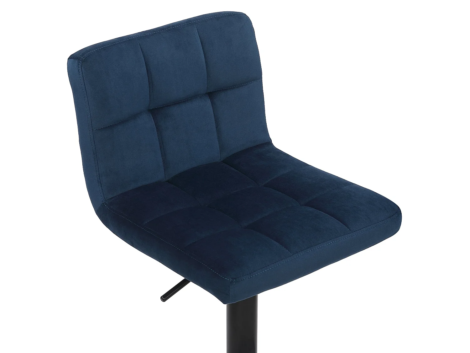 Lot de 4  Tabouret de bar - Velours - Bleu - Feni