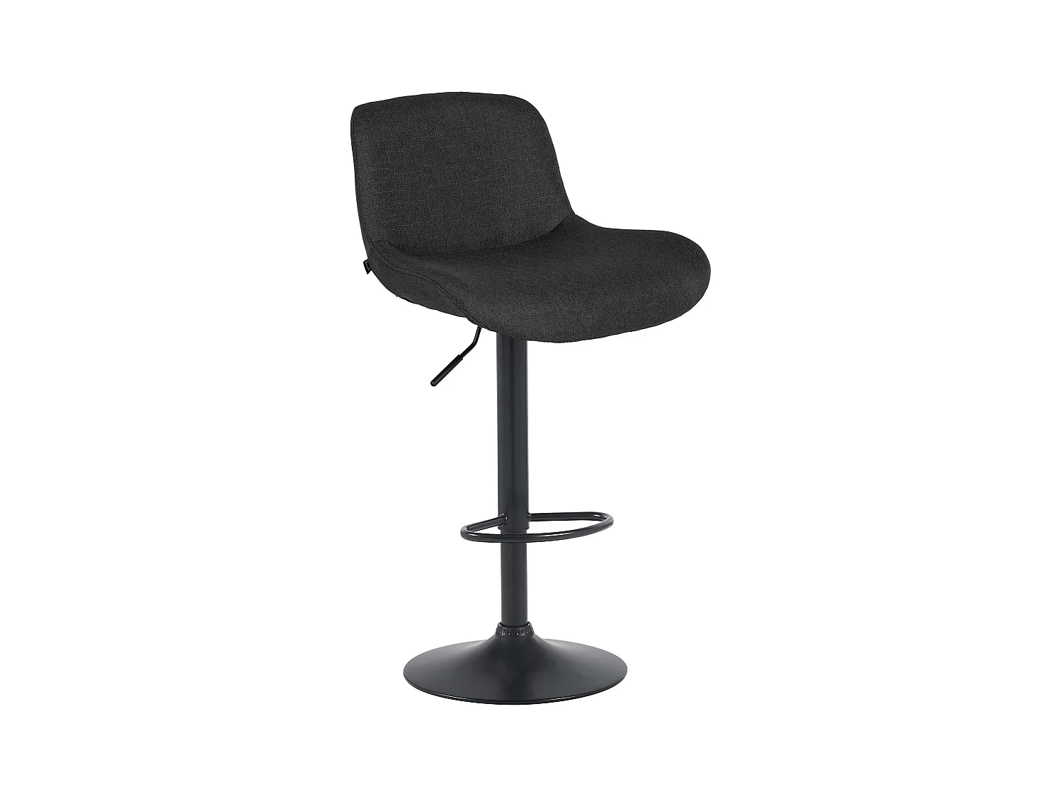 Tabouret de bar - Tissu - Noir - Solon