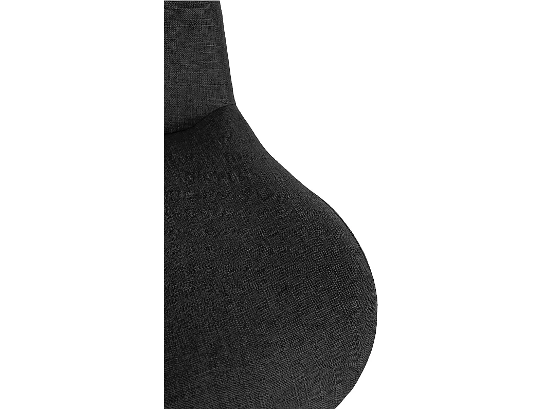 Tabouret de bar - Tissu - Noir - Solon