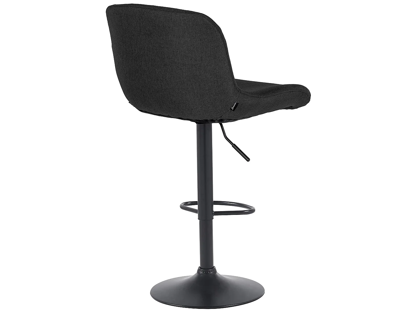 Tabouret de bar - Tissu - Noir - Solon