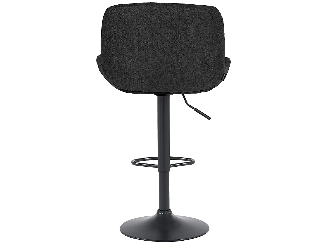 Tabouret de bar - Tissu - Noir - Solon