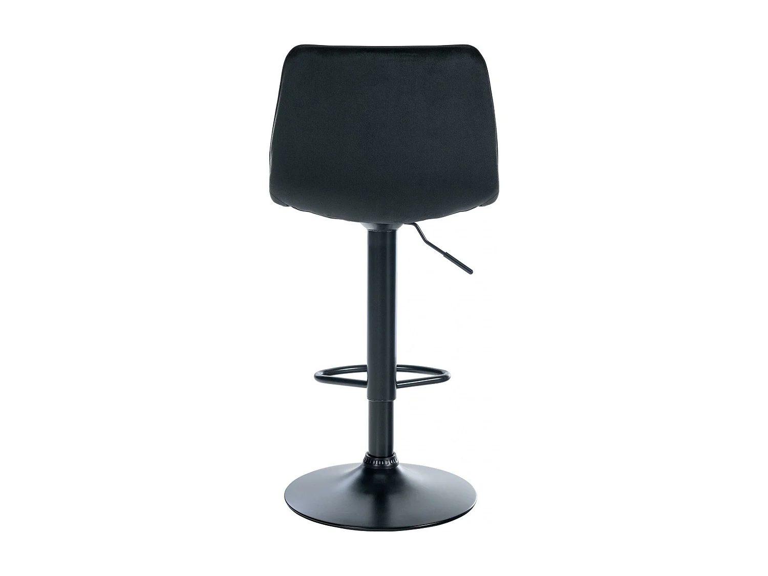 Lot de 2  Tabouret de bar - Velours & Noir mat - Noir - Lex