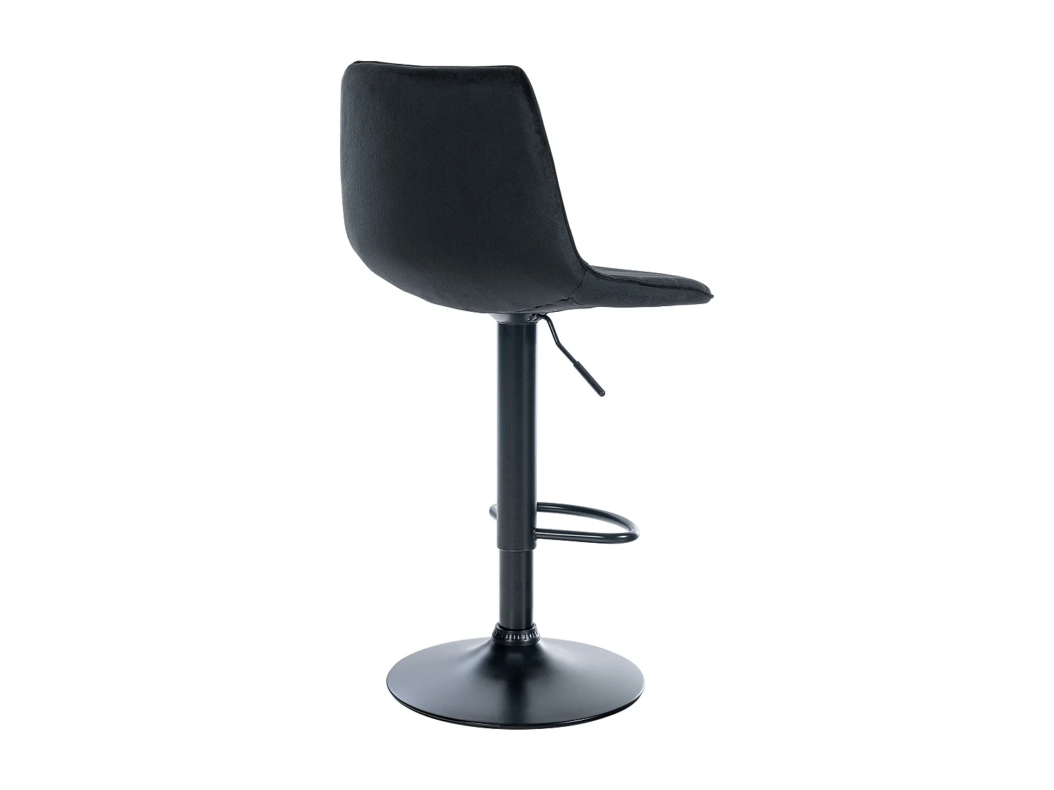 Lot de 2  Tabouret de bar - Velours & Noir mat - Noir - Lex
