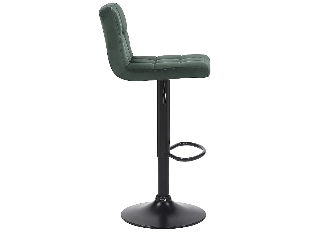 Lot de 4  Tabouret de bar - Velours - Vert - Feni