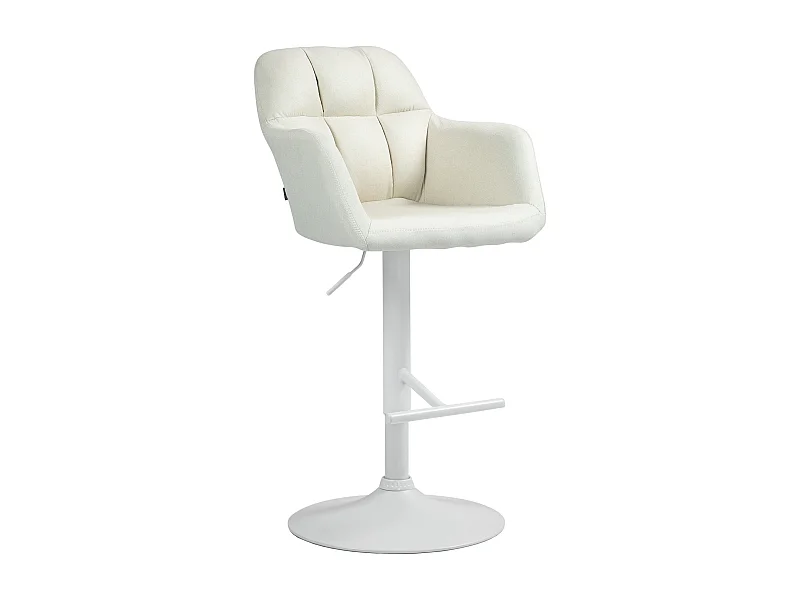 Tabouret de bar - Tissu - Crème - Natoma