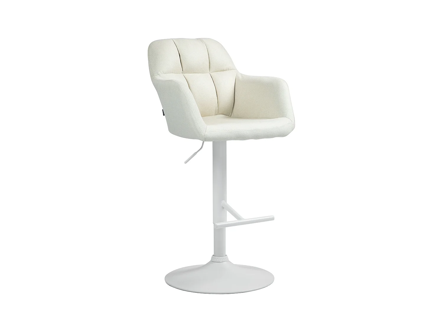 Tabouret de bar - Tissu - Crème - Natoma