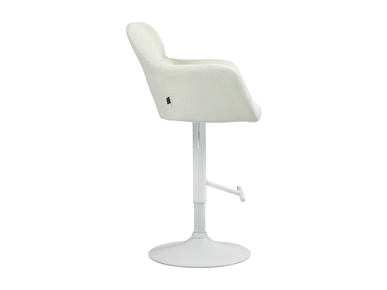 Tabouret de bar - Tissu - Crème - Natoma
