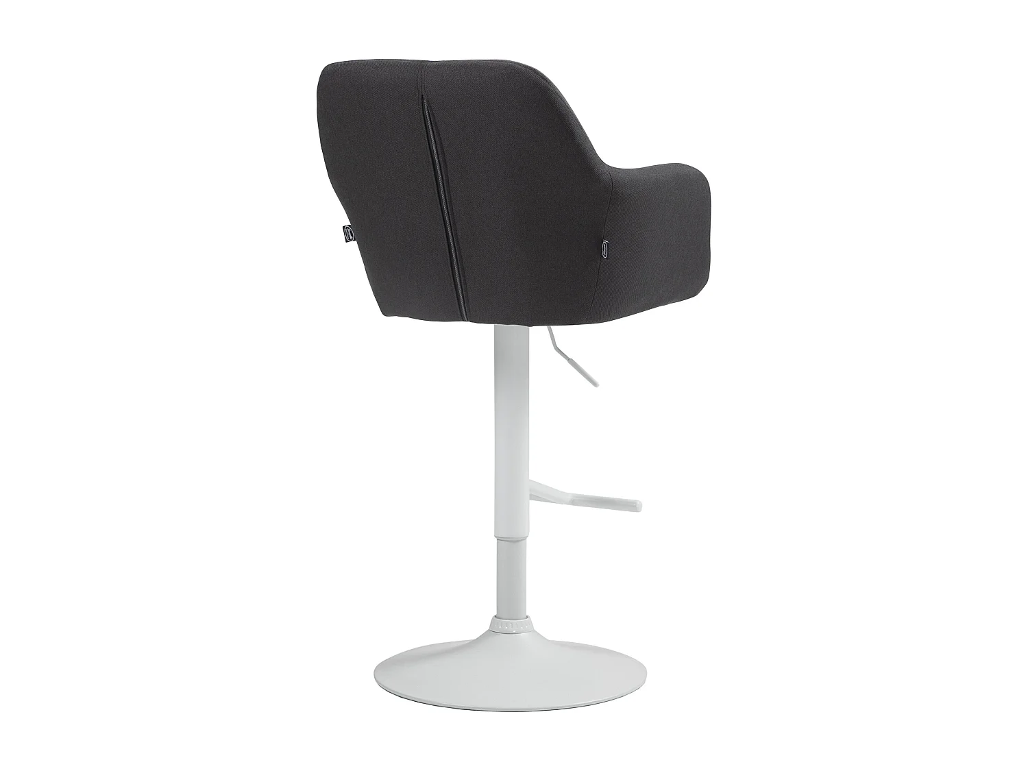Tabouret de bar - Tissu - Noir - Natoma