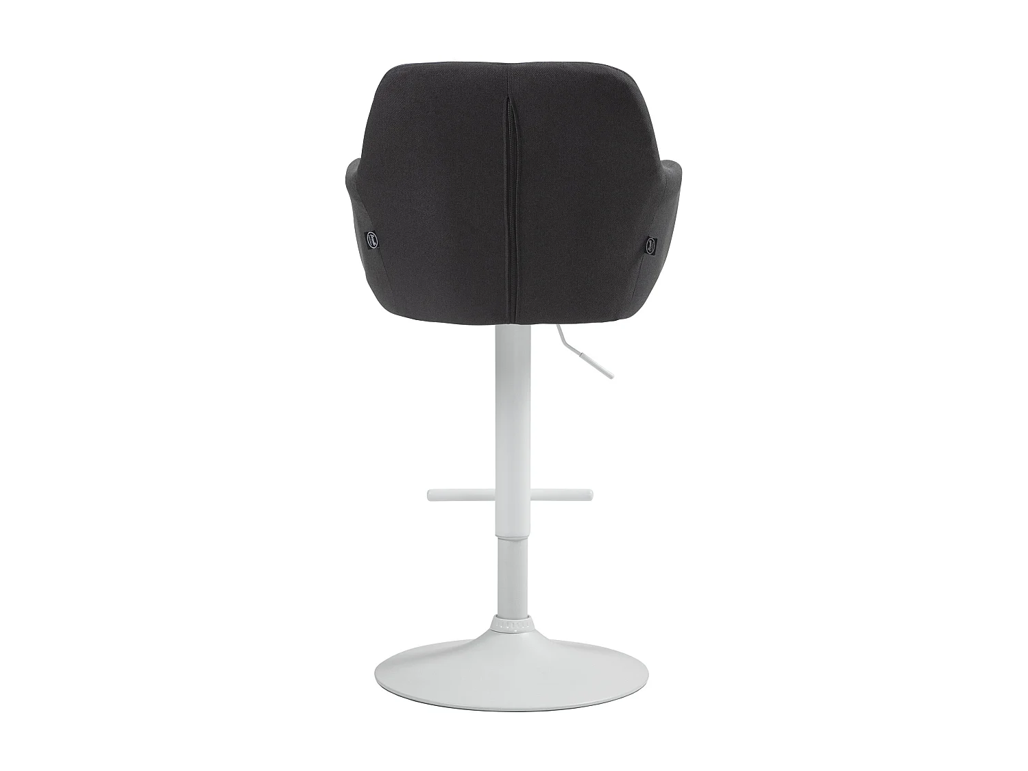 Tabouret de bar - Tissu - Noir - Natoma