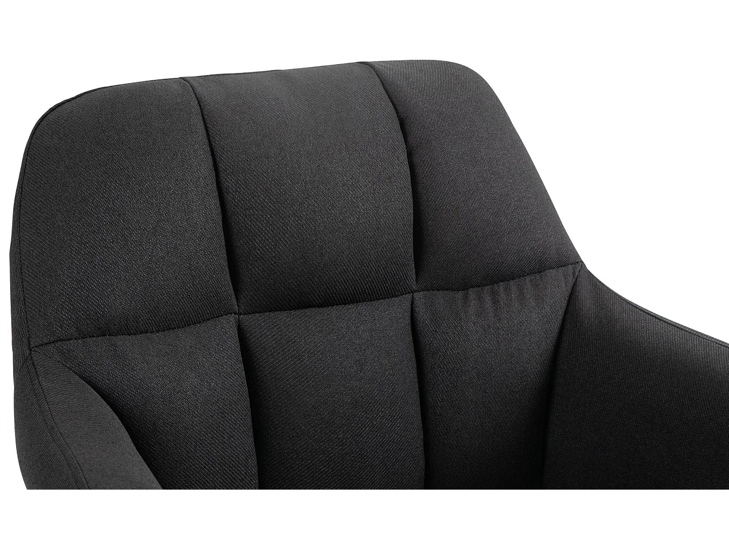 Tabouret de bar - Tissu - Noir - Natoma