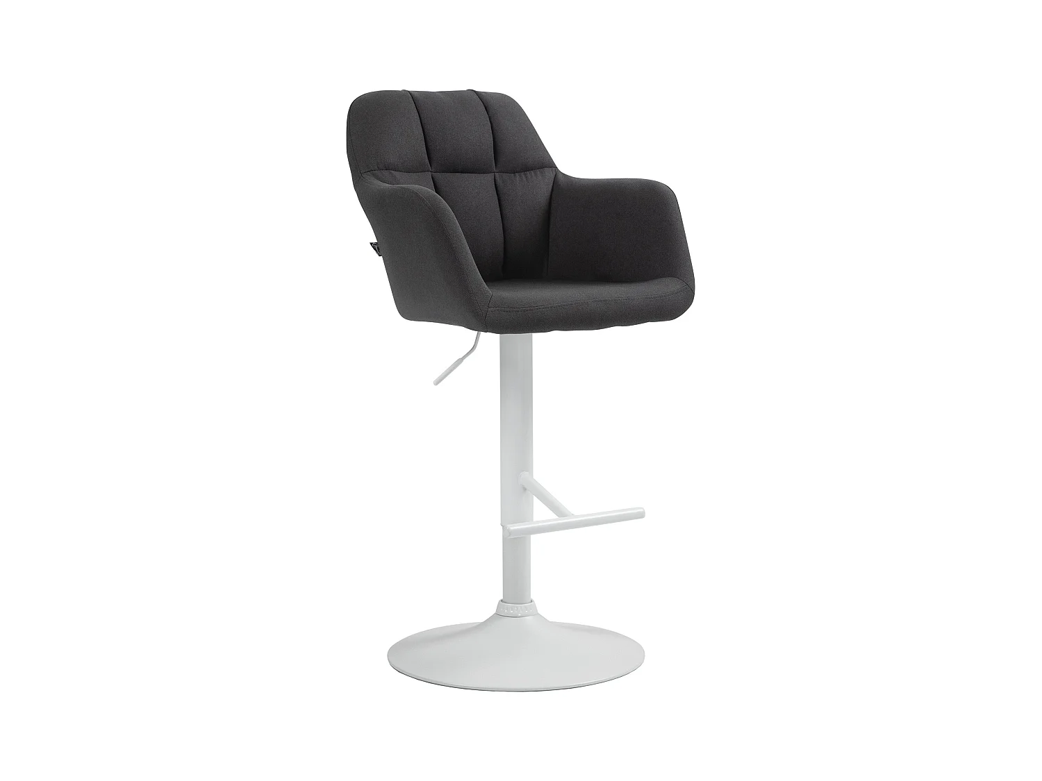 Tabouret de bar - Tissu - Noir - Natoma