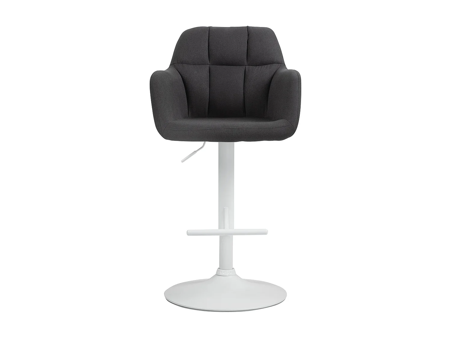 Tabouret de bar - Tissu - Noir - Natoma