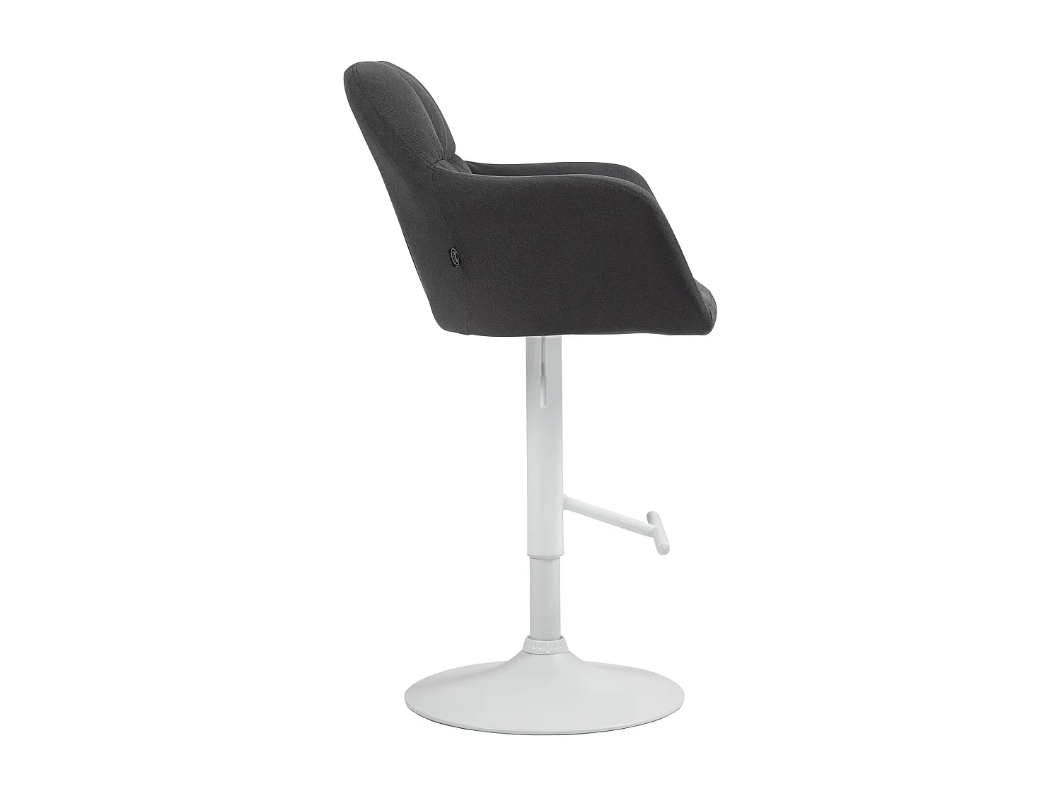 Tabouret de bar - Tissu - Noir - Natoma