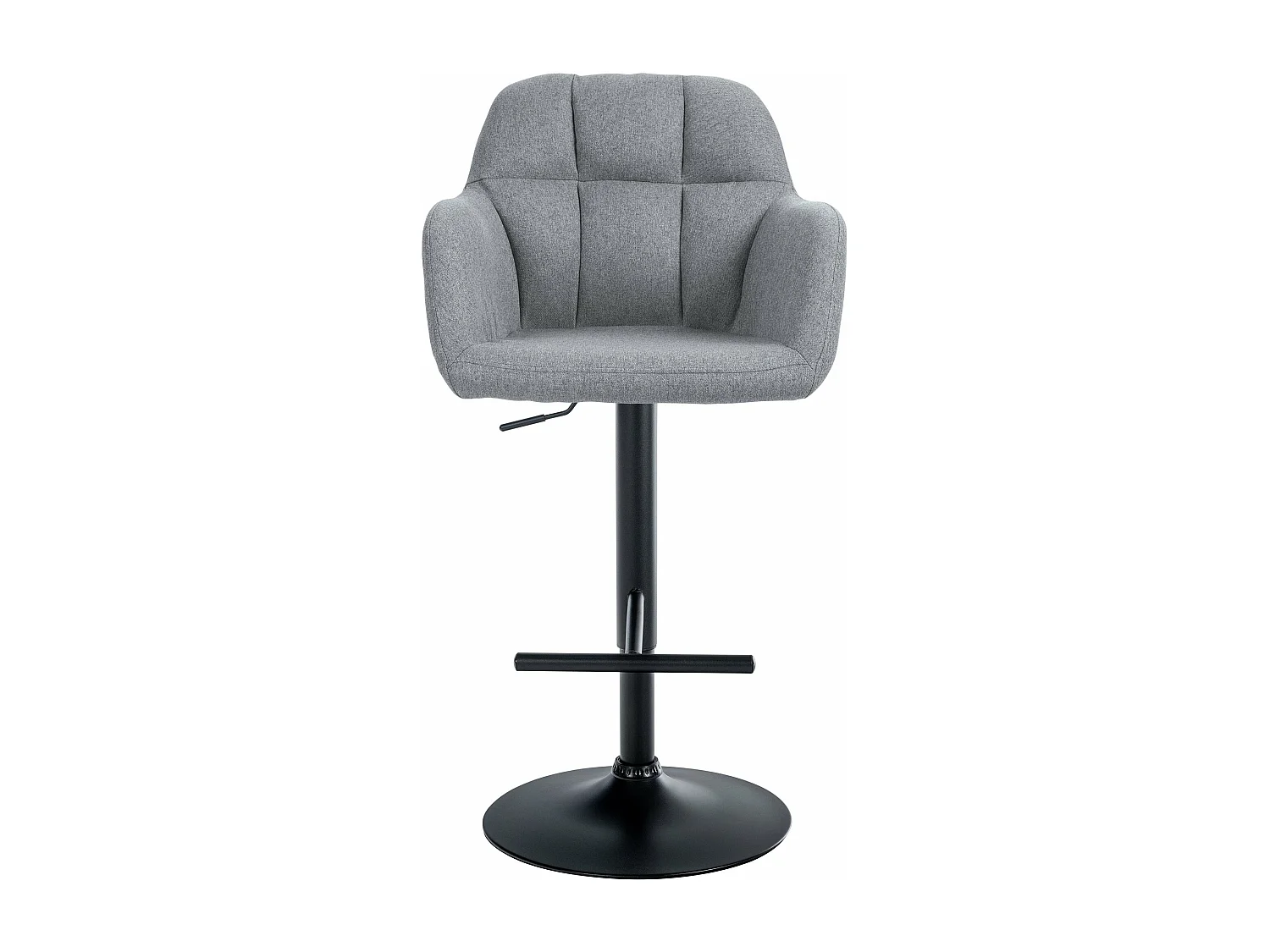 Tabouret de bar - Tissu - Gris - Natoma