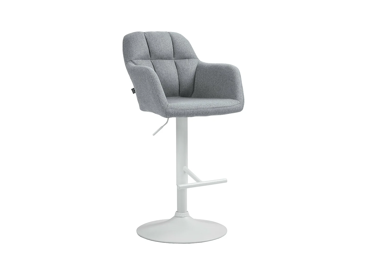 Tabouret de bar - Tissu - Gris - Natoma