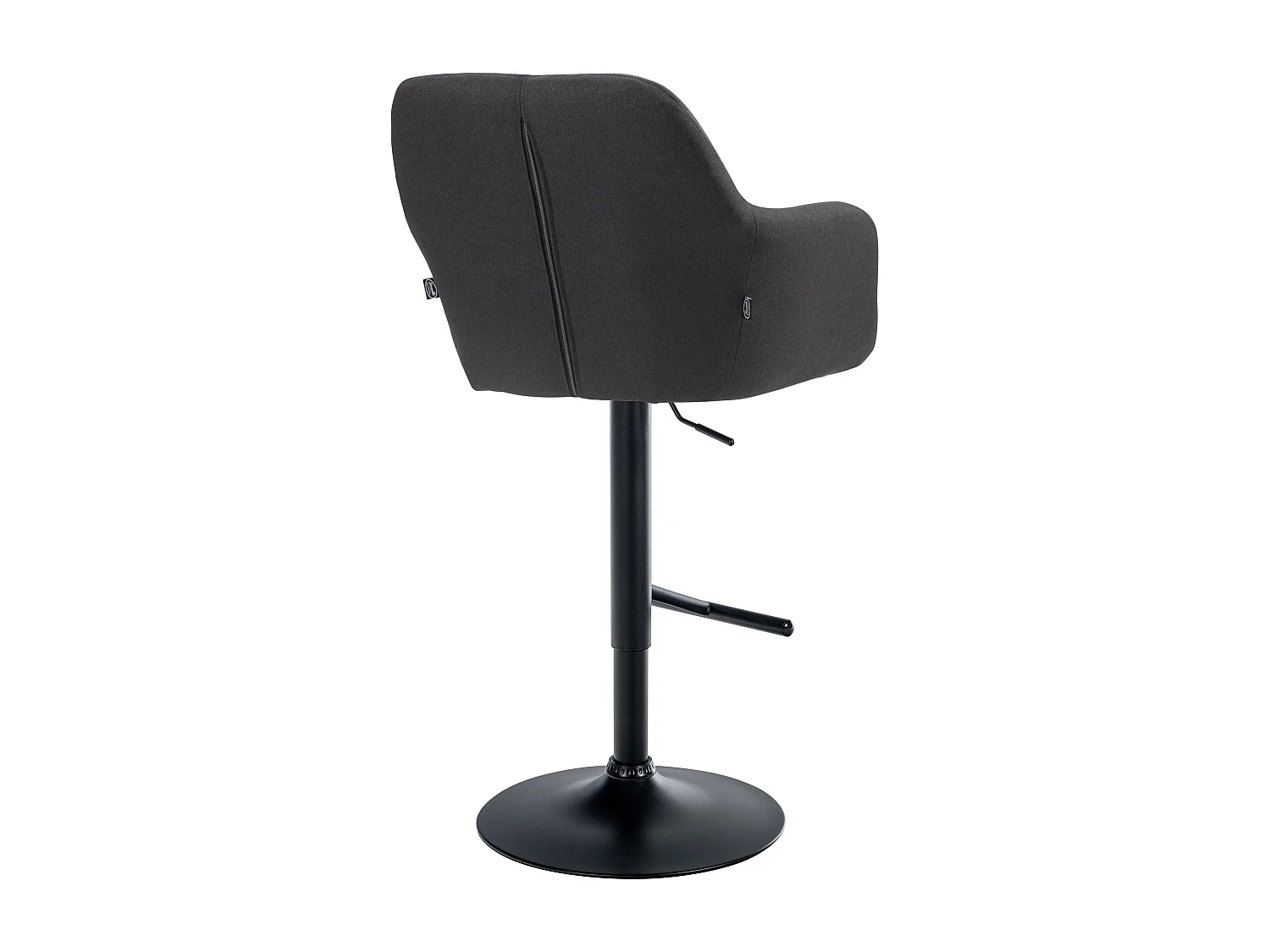 Tabouret de bar - Tissu - Noir - Natoma