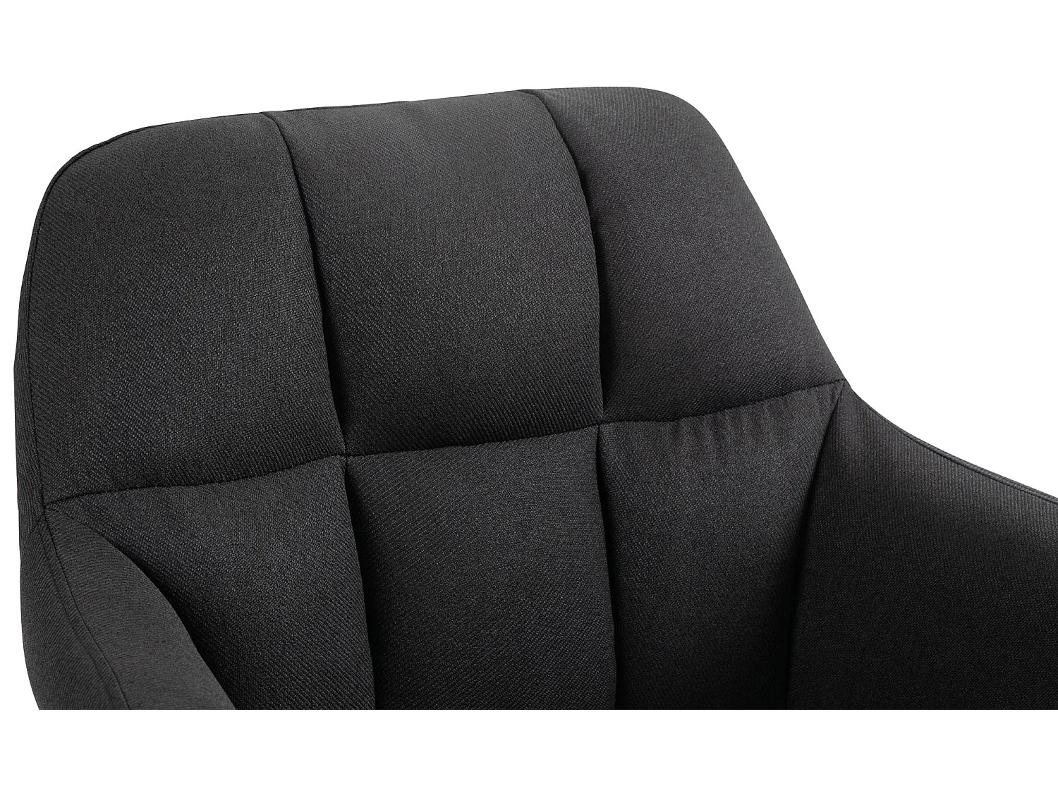 Tabouret de bar - Tissu - Noir - Natoma