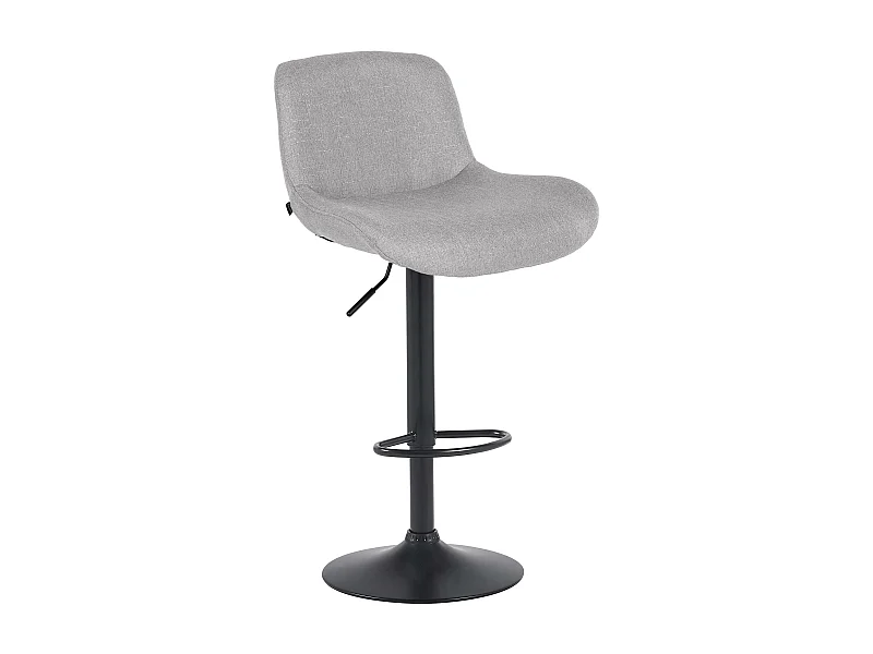 Tabouret de bar - Tissu - Gris clair - Solon