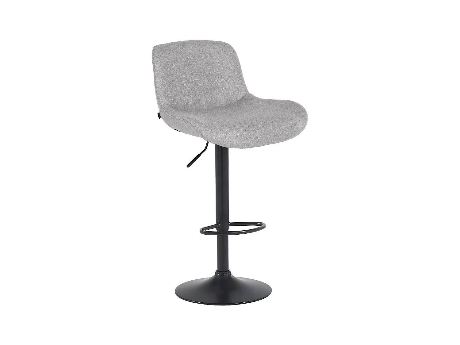 Tabouret de bar - Tissu - Gris clair - Solon