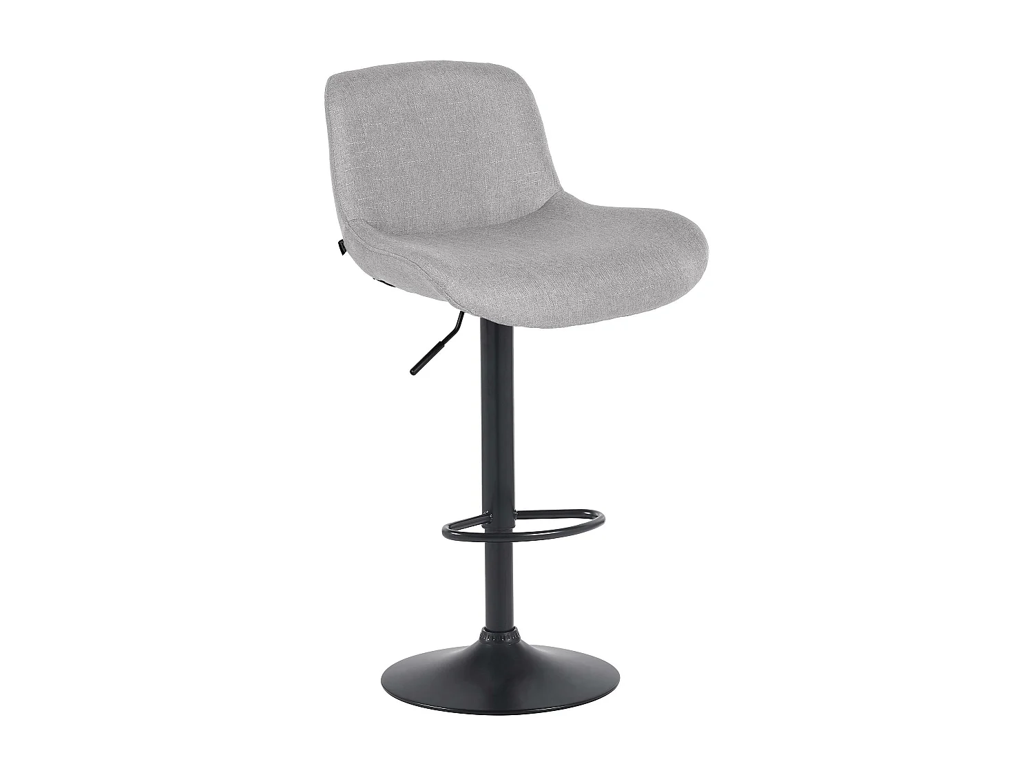 Tabouret de bar - Tissu - Gris clair - Solon