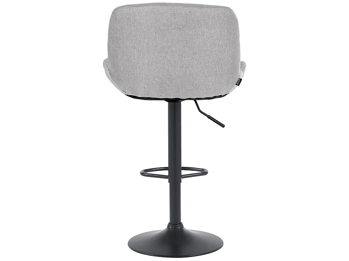 Tabouret de bar - Tissu - Gris clair - Solon