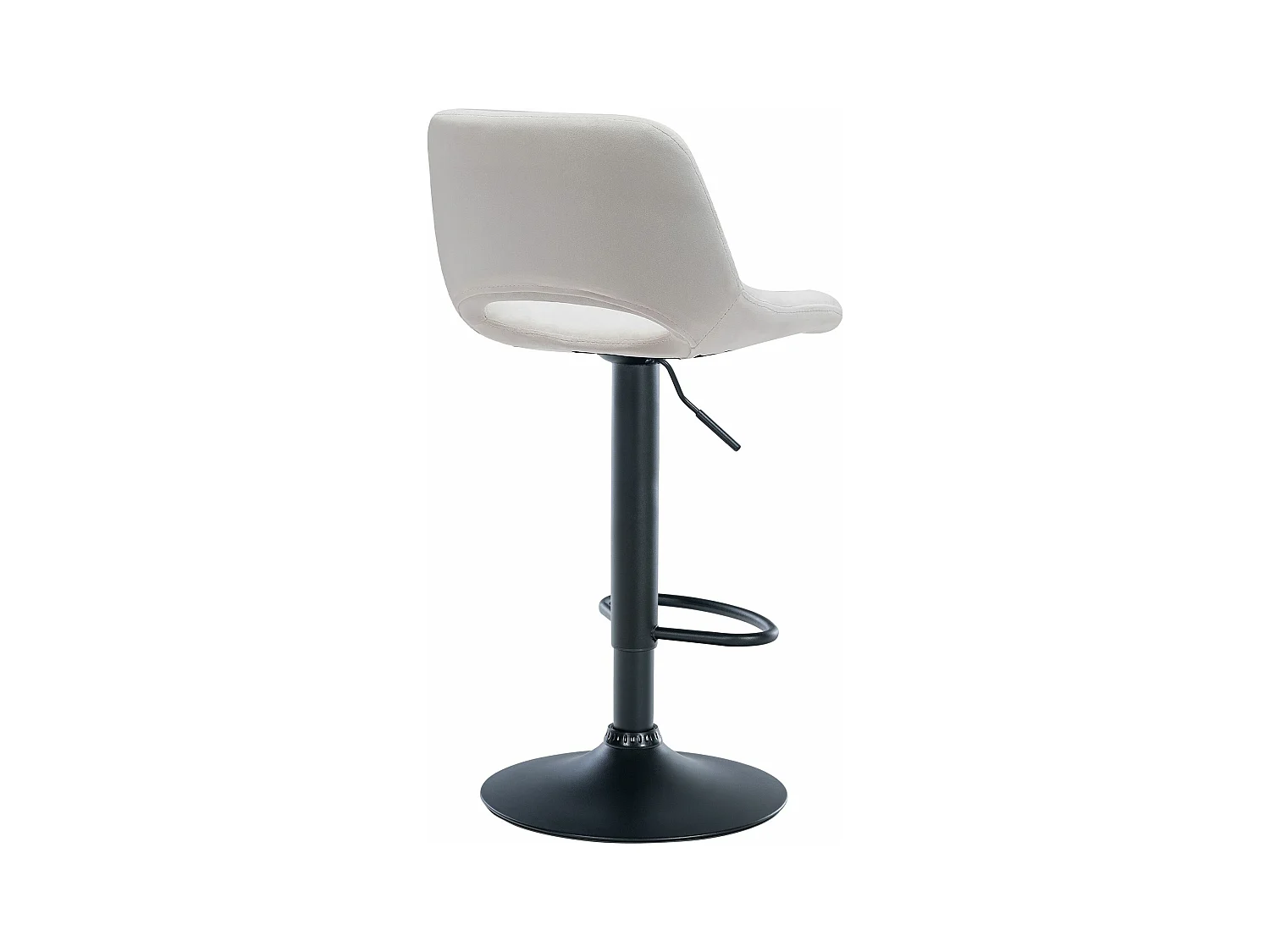 Lot de 2  Tabouret de bar - Velours - Crème - Camden