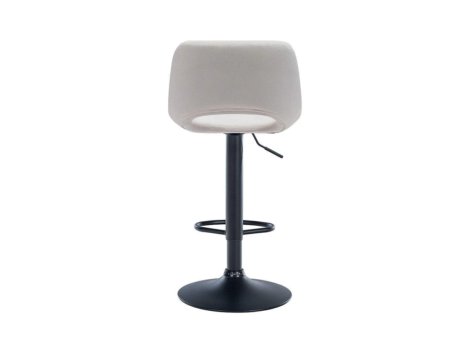 Lot de 2  Tabouret de bar - Velours - Crème - Camden