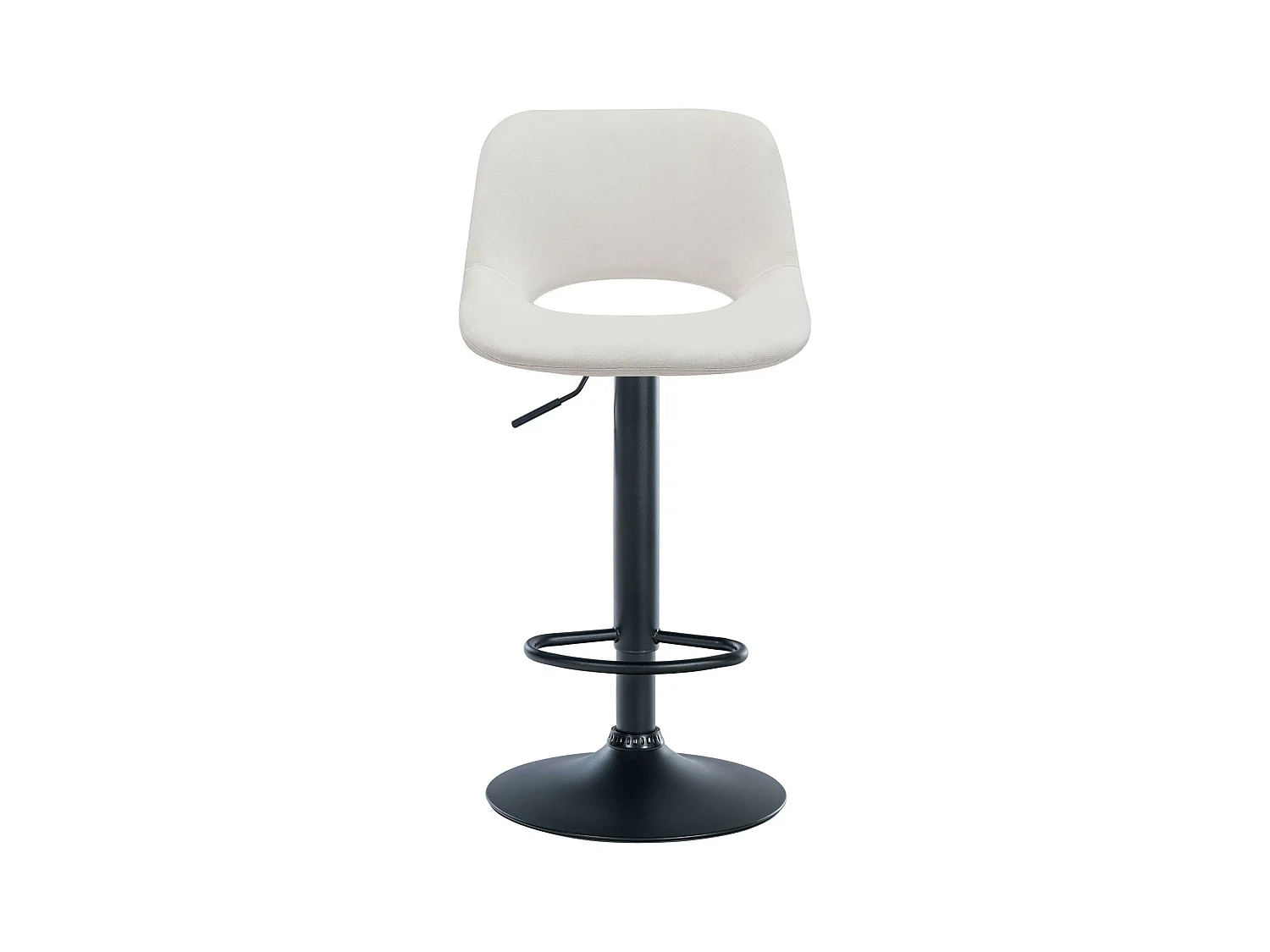 Lot de 2  Tabouret de bar - Velours - Crème - Camden