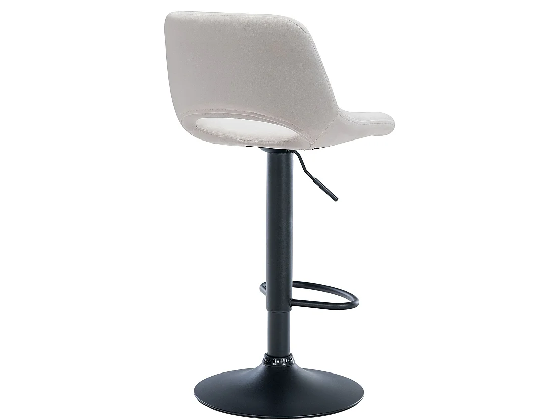 Lot de 2  Tabouret de bar - Velours - Crème - Camden