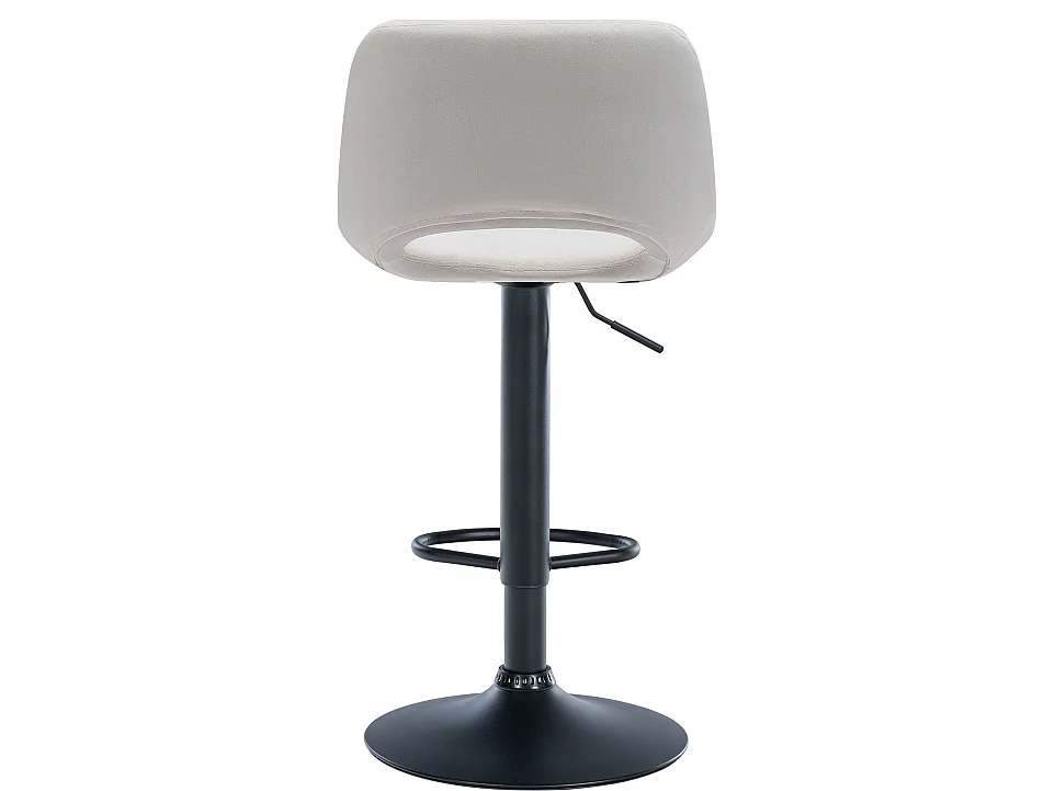 Lot de 2  Tabouret de bar - Velours - Crème - Camden
