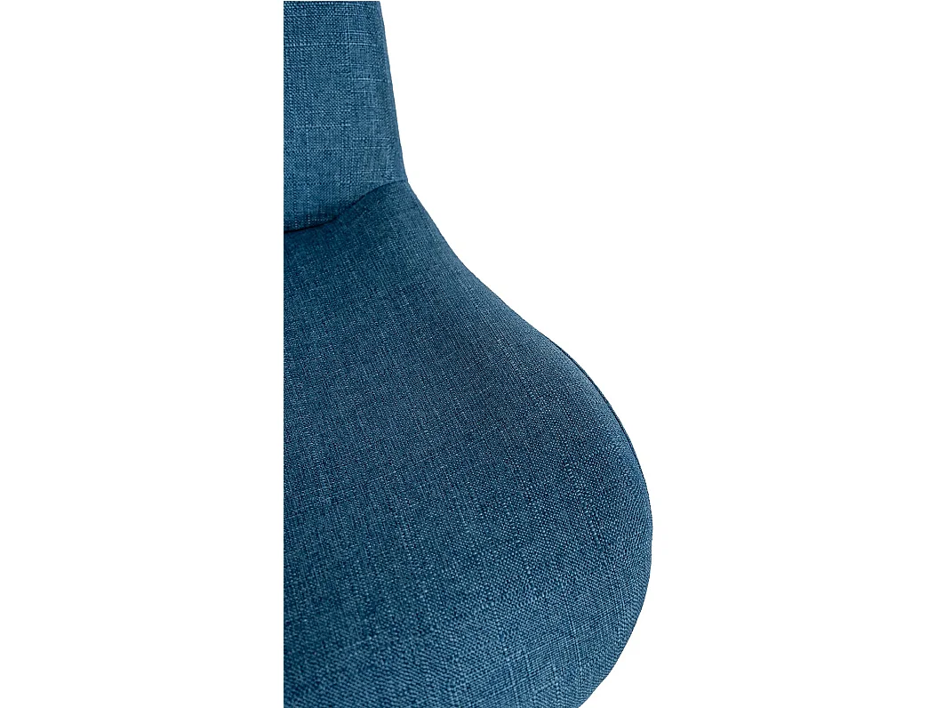 Tabouret de bar - Tissu - Bleu - Solon