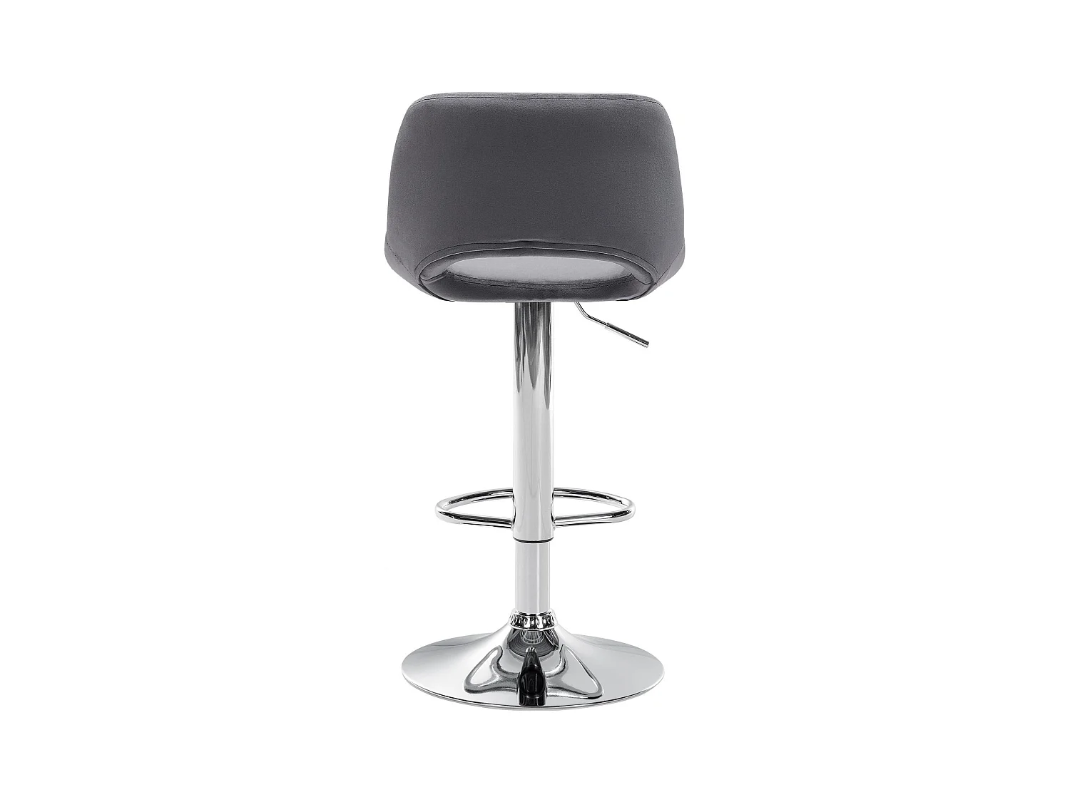 Lot de 2  Tabouret de bar - Velours - Gris foncé - Camden