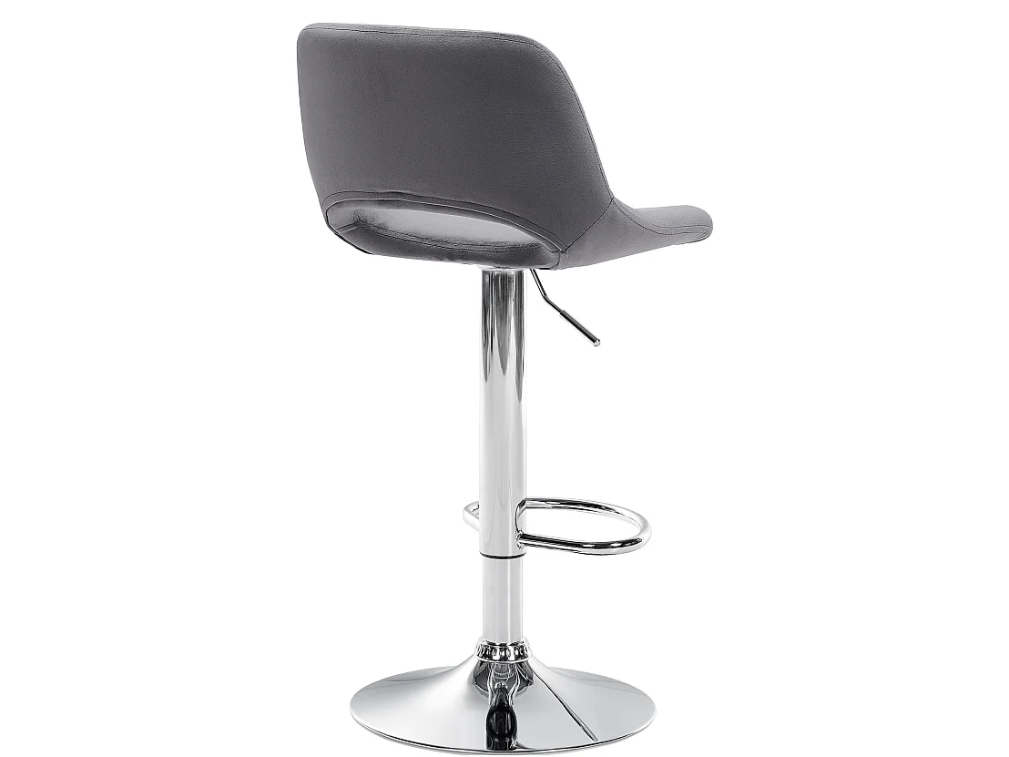 Lot de 2  Tabouret de bar - Velours - Gris foncé - Camden