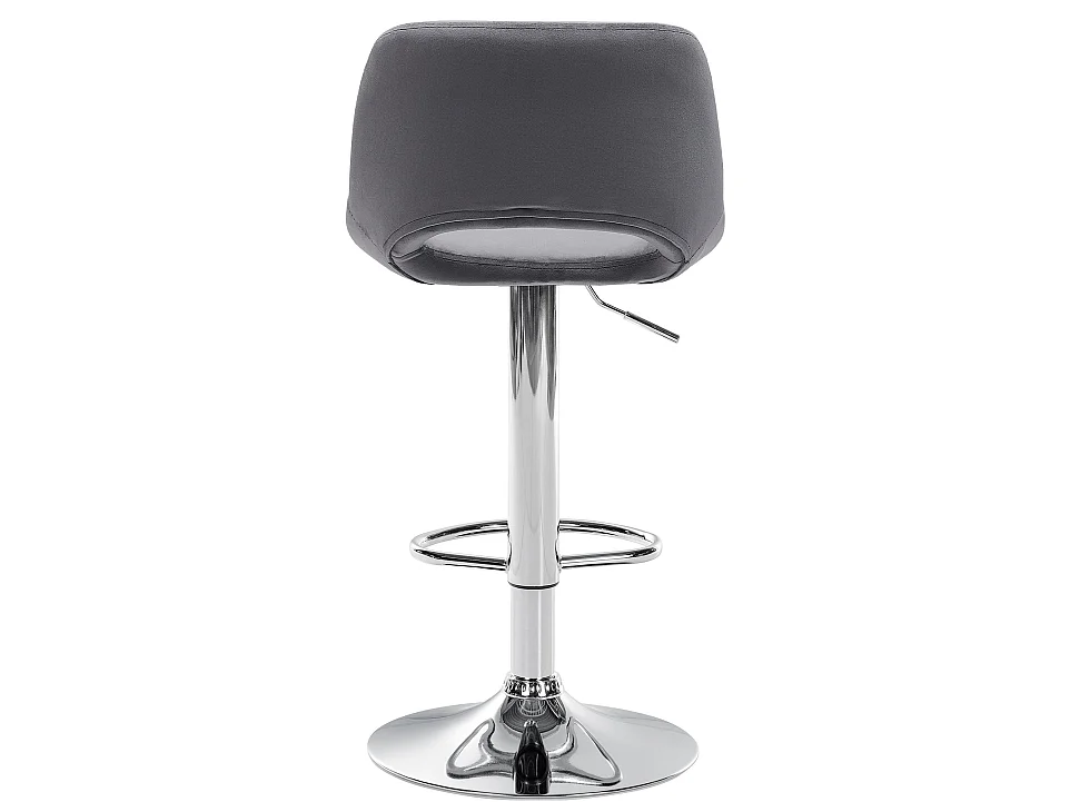 Lot de 2  Tabouret de bar - Velours - Gris foncé - Camden
