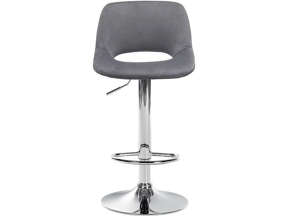 Lot de 2  Tabouret de bar - Velours - Gris foncé - Camden