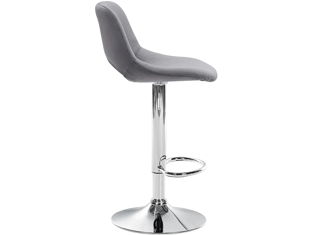 Lot de 2  Tabouret de bar - Velours - Gris foncé - Camden