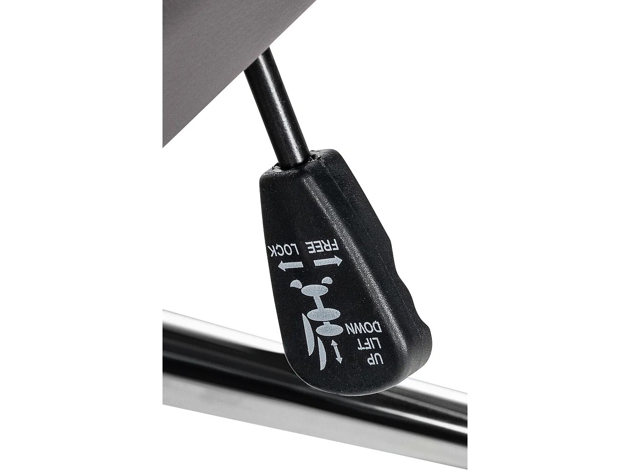 Bureaustoel - Echt leer & zwart - grijs - Mollis