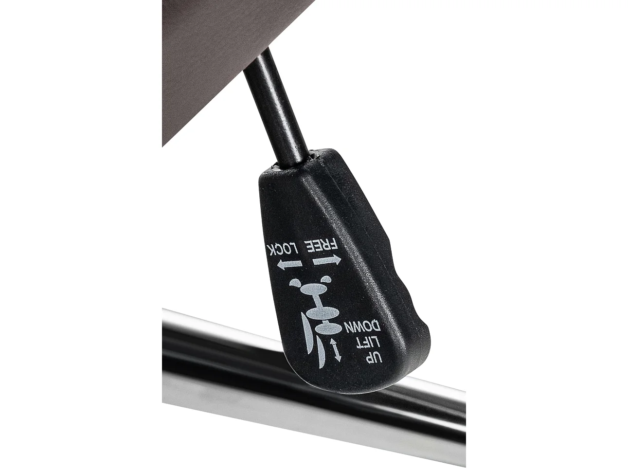 Chaise de bureau - Véritable cuir & Noir - Café - Mollis