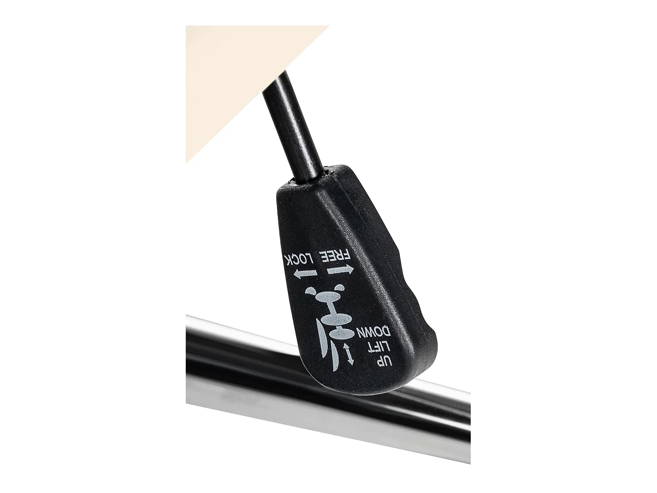 Chaise de bureau - Véritable cuir & Noir - Crème - Mollis