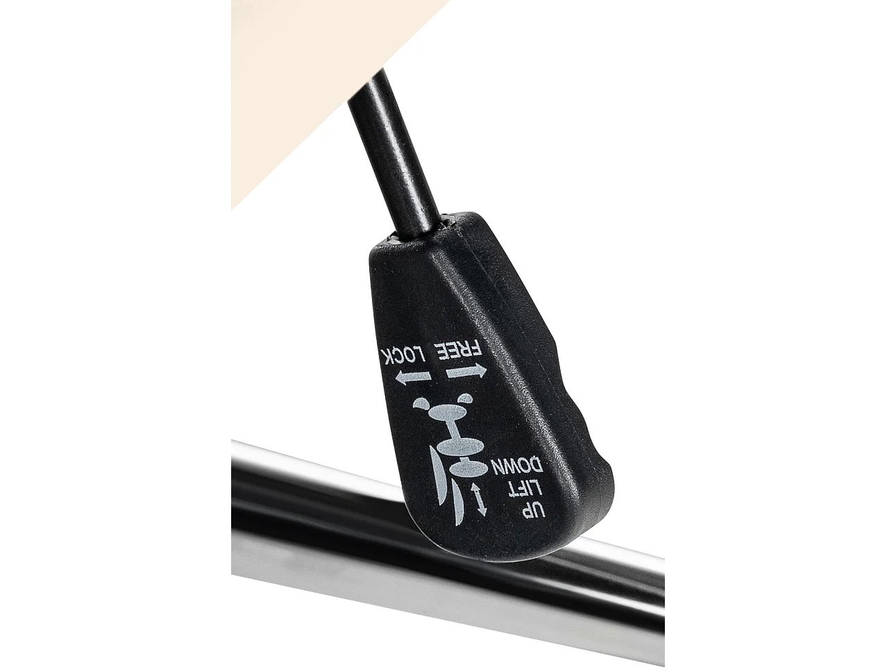 Chaise de bureau - Véritable cuir & Noir - Crème - Mollis