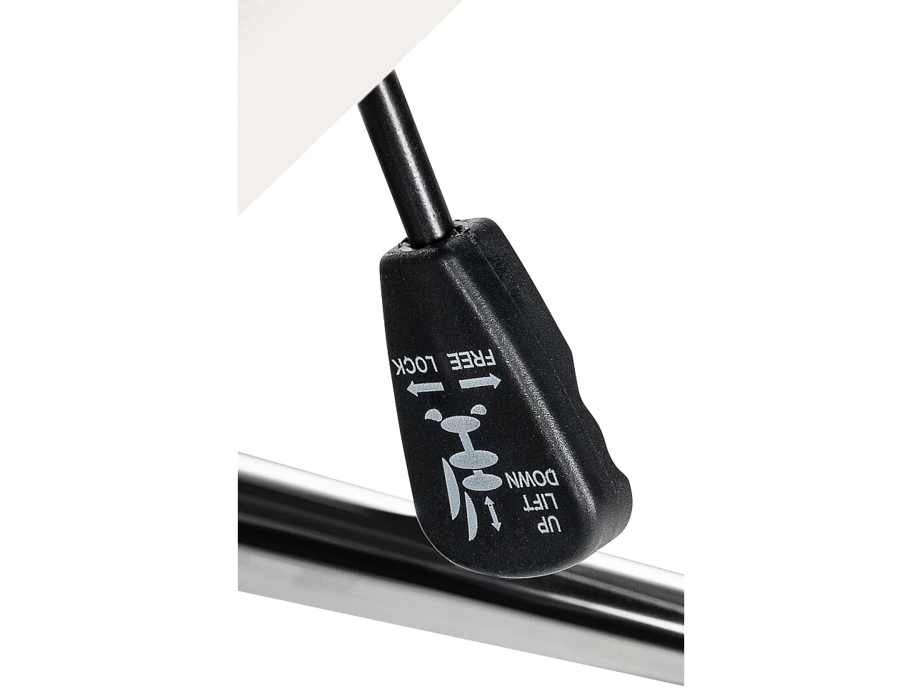 Chaise de bureau - Véritable cuir & Noir - Blanc - Mollis