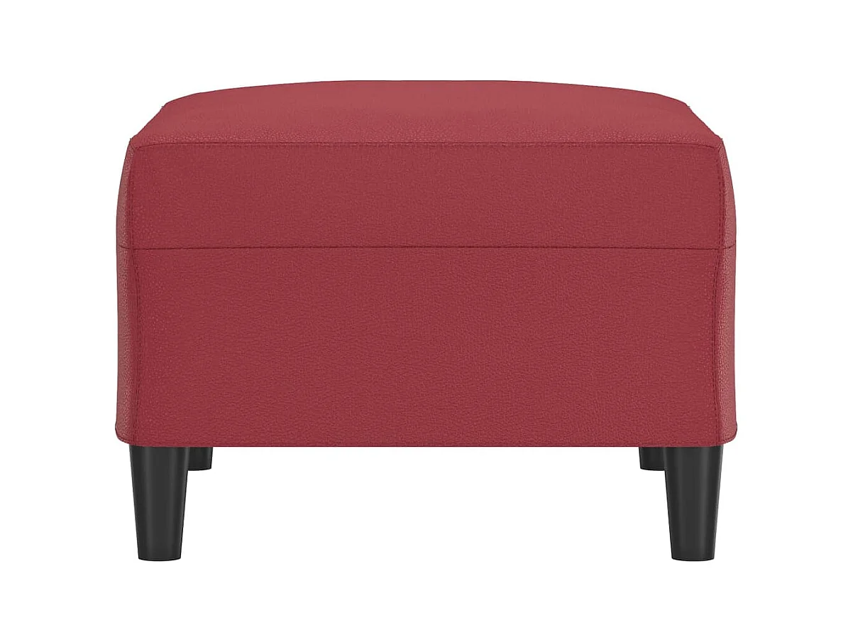 Repose-pied Rouge bordeaux 70x55x41 cm Similicuir