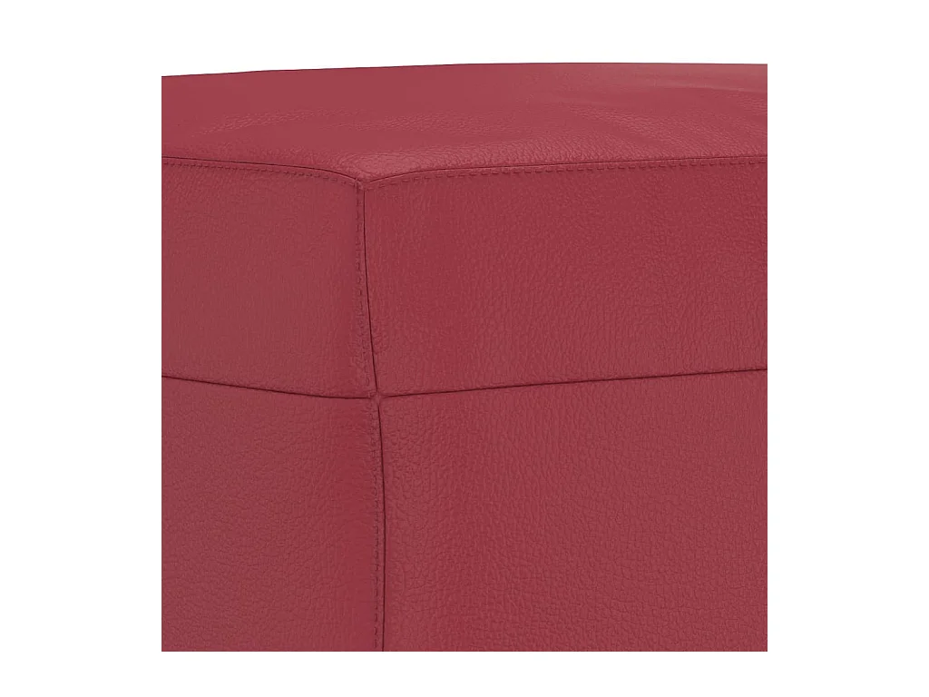 Repose-pied Rouge bordeaux 70x55x41 cm Similicuir